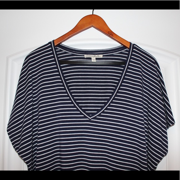 Express Tops - Express One Eleven navy blue/white dolman T-shirt